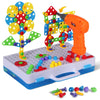 Creativity Tool Box with Drill Screwdriver Toy Set, STEM Building Toys for Kids 3+ Year Old, Creative Building Blocks Pegboard K