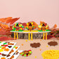 Moon Boat 28 Sets Thanksgiving Crafts for Kids - DIY Fall Felt Turkey with Beads Kit, Bulk for Autumn, Holiday, Halloween Art Ac