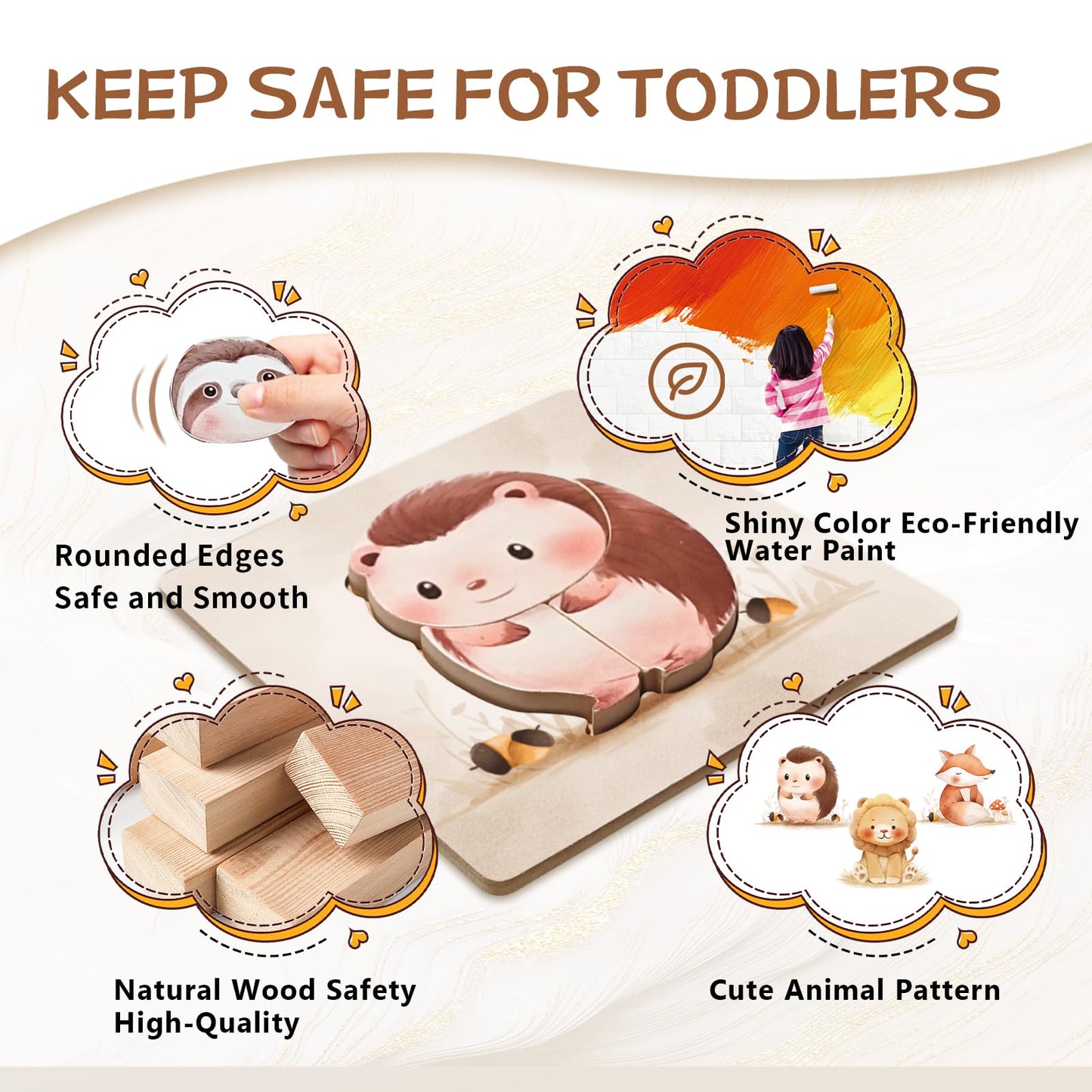 Wooden Puzzles For Toddlers 6 Pack Puzzles Toys For Toddlers 3 4 5 6 Years Old Boys Girls Birthday Christmas Party Favors Gifts
