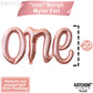 Katchon, Rose Gold One Balloons For 1St Birthday - 20 Inch | One Foil Balloon Letters For One Sweet Peach Birthday Decorations | One Year Old Birthday Decorations, First Birthday Decorations For Girl