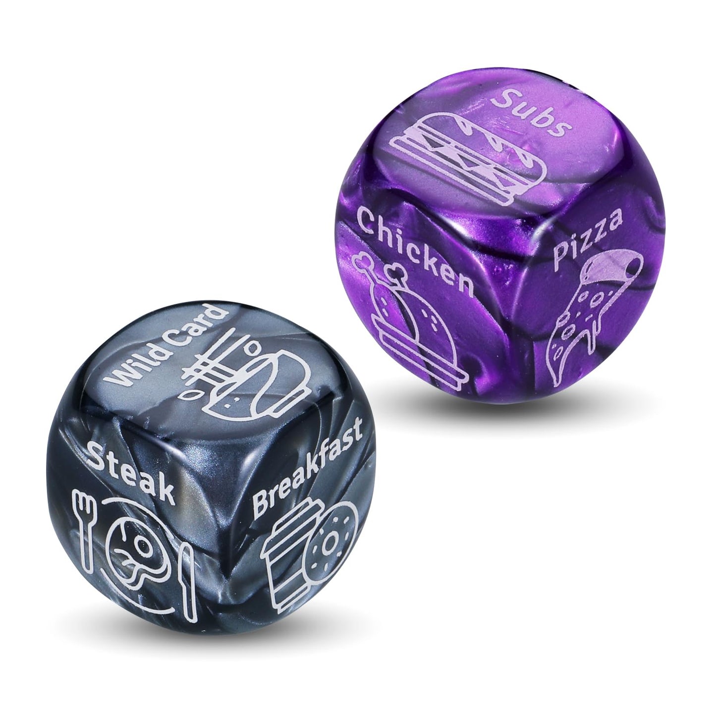 Food Decision Dice Decider for Boyfriend Girlfriend Husband Wife Couple Valentines Gifts Date Night Dice Gifts for Him Her Food