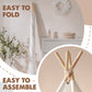 Tiny Land Kids Teepee Tent - 100% Cotton, White, Foldable with Padded Mat & Star Lights, Model ZRW-ETZP-SBN010, for Ages 3+