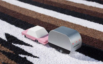 Candycar Wooden Diecast Collection - Airstream Camper, Premium Handcrafted Beech Wood Toy Car