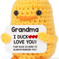 Mbl Grandma Birthday Grandma I Duck Love You, Funny Handmade Crochet Duck For Grandma Mothers Day Birthday, Hand-Made For Nana G