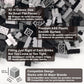 Bestoyz Building Bricks 1000 Pieces - Classic ABS Plastic Blocks in Black, Dark Grey, Light Grey & White, Model 609