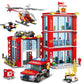 Mkmimo City Fire Station Building Kit, Compatible With Lego Fire Rescue Building Blocks, Includes Fire Station, Fire Truck, Fire