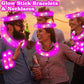 Kannove 12 Pcs Pink Glow Sticks Party Favors For Kids,Led Light Up Pop Tubes For Toddlers,Neon Necklaces Bracelets Accessories,G