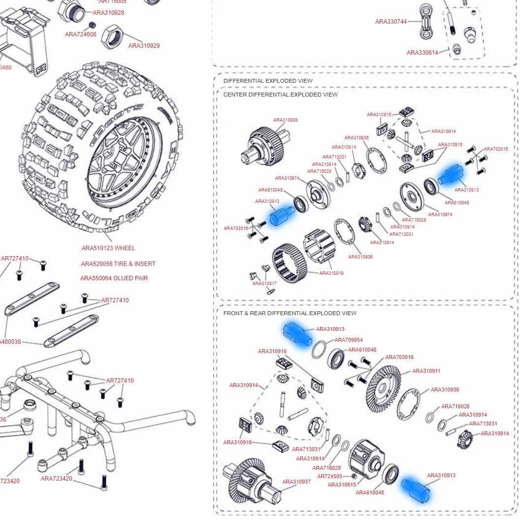 Mesimsple 4pcs CrMo Steel Diff Outdrive ARA310913 for Arrma 1/5 Kraton 8S BLX Differential Outdrive & Outcast EXB Diff Cup Upgra