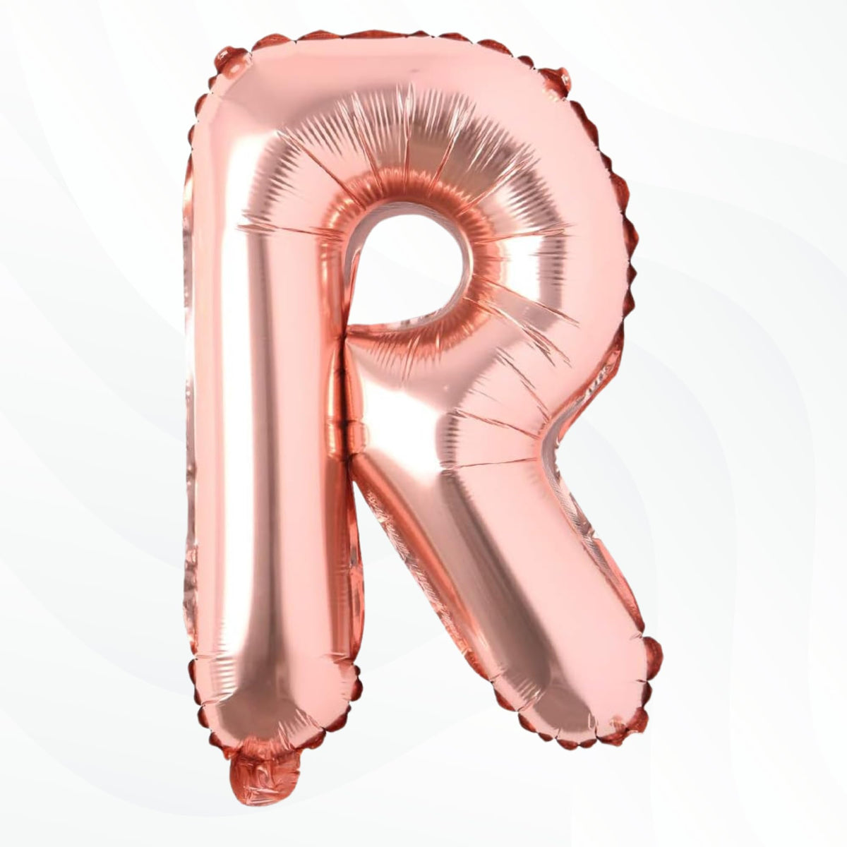 Flyloons Rose Gold R Letter Foil Balloon Alphabets Balloons Perfect for Birthday Decoration Items, Anniversary, Bachelorette, We