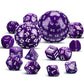 Civaner 15 Pcs Complete Polyhedral Dice Set D3-D100 Spherical RPG Dice Set in Opaque Black, 100 Sides for Role Playing Table Gam