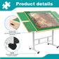 Ragozonery Jigsaw Puzzle Table 1500 Pieces,Adjustable Height&Up Puzzle Board With Cover And 4 Drawers,34  26In Puzzle Tables For