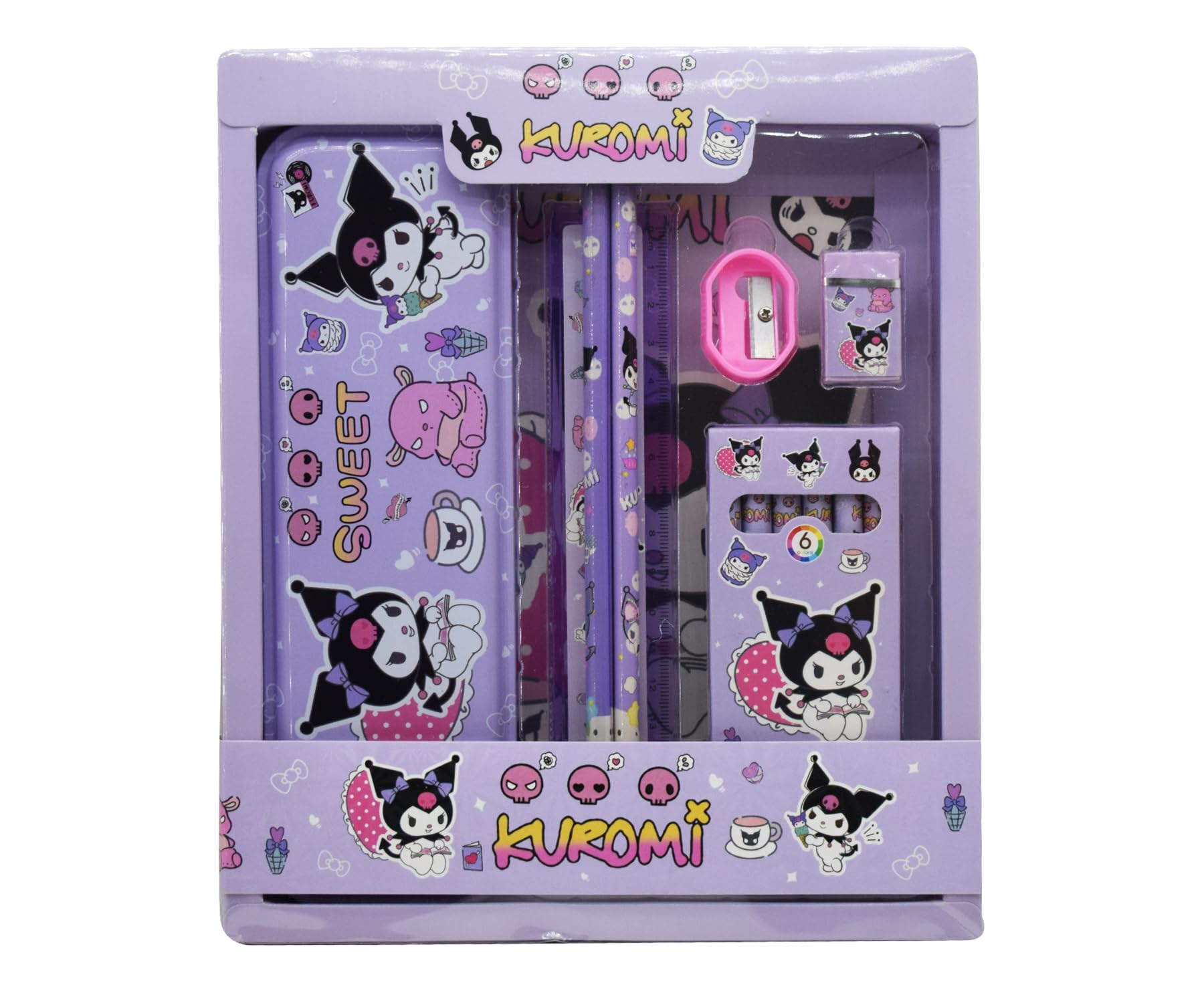 Asera Kuromi Stationery Gift Pack For Kids For Birthday Return Gifts (Pack Of 1)