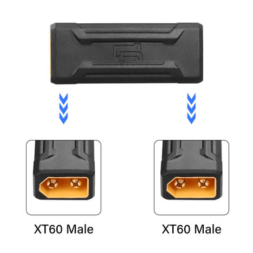 Sinloon 2 Pack Xt60 Male To Male Connector Adapter Xt60 Wireless Adapter For Rc Fpv Toy Car Plane Drone Battery (Male To Male)