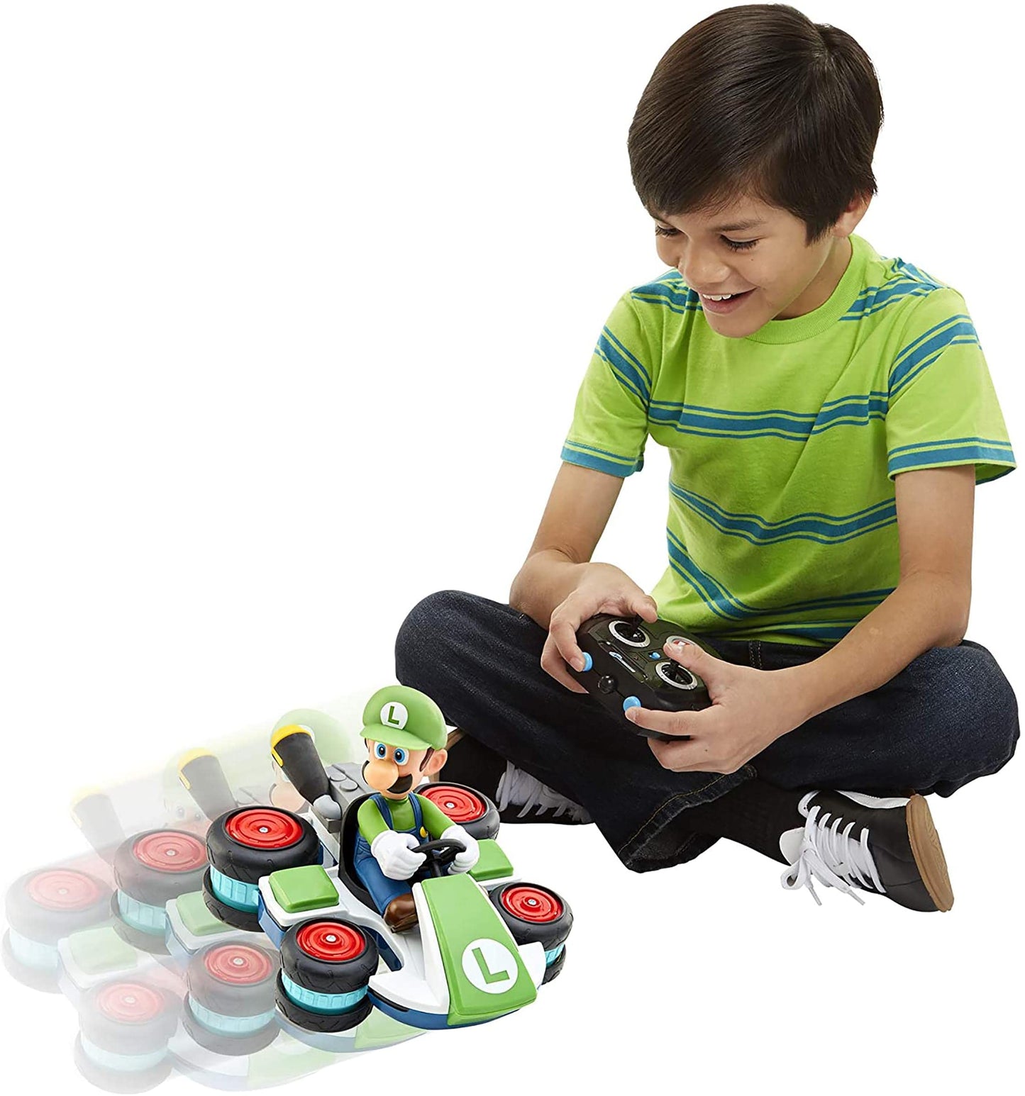 Super Mario 08988-Ply Nintendo Mario Kart 8 Luigi Mini Anti-Gravity Rc Racer 2.4Ghz, With Full Function Steering Create 360 Spin