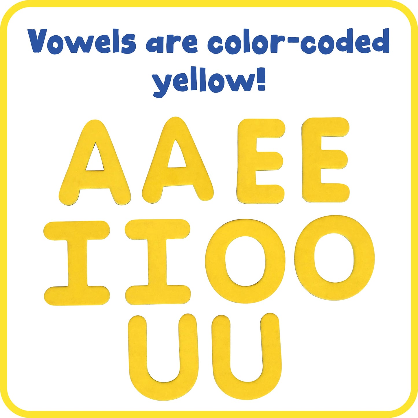 Ready 2 Learn Magnetic Alphabet - Uppercase - 52 Letters - Kids Foam Letter Magnets For The Classroom, Refrigerator Or White Board - Large Magnets For Better Attraction