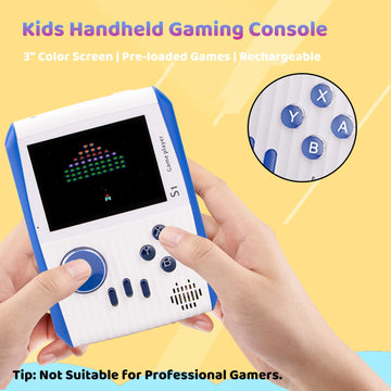 Besosay Kid Mini Handheld Retro Games Console Built in 666 Classic Games  Portable Handheld Video Games Console  3 Inch Screen  1020mAh Battery  Christmas Birthday Present Game Player for Boy Girl