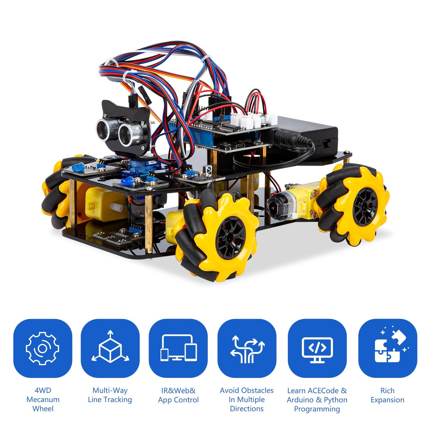Smart Robot Car Kit Compatible With Arduino, Robotics For Kids Ages 8-12 12-16, Electronic Programming Project/Stem Science Kits