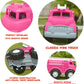 Big Plastic Toy Fire Truck for Toddlers Boys and Girls | Pink Fireman Engine Vehicle with Rescue Ladders for Indoor and Outdoor