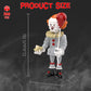 aphpaio Pennywise Clown Building Set - 299 Pcs Horror IT Movie Figure Kit, 5"x5"x10", Creative Halloween Gift for Kids and Adults
