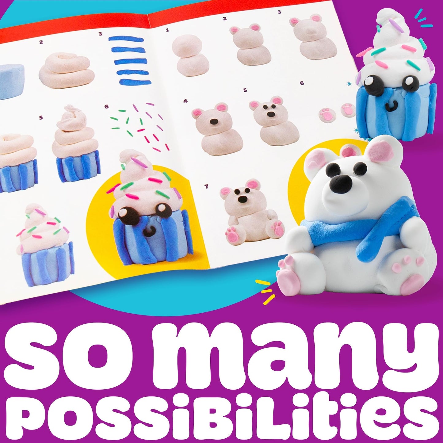 Play-Doh Brand Air-Dry Clay Bucket, Paintable White Modeling Clay, Arts & Crafts Gift, Craft Supplies, Sculpting and Molding Cla