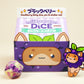 1985 Games Kawaii Cat Dice Set - Acrylic, 2.75 cm, Blackberry, Milk Carton-Inspired for DND & TTRPGs