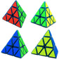 Tanch Fluorescent Pyramid Speed Cube Glow In The Dark Triangle Cubes Puzzle Luminous Magic Cubes Blue