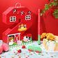 Hungdao Farm Birthday Piñata - Number 2, Red Cardboard Piñata with Blindfold, Bat & Confetti for Boys & Girls Party Decorations