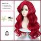 Mermaid Wigs For Kids Girls Long Dark Red Curly Kids Mermaid Wig With Starfish Hair Clips Wave Heat Synthetic Fiber Hair For Chi