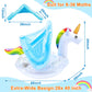 Unicorn Baby Swimming Pool Float With Canopy, Glitters, Seat & Safety Handle, 2024 Summer Baby Floats For Pool, Inflatable Baby Floaties For 8-36 Months Toddler Boy Girl Summer Outdoor Party Favor