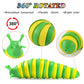 3D Printed Fidget Slug , Flexible Articulated Slug Fidget Toy, Fun Crawling Slug Autism Sensory Toys, Anxiety Relief For Kids, A