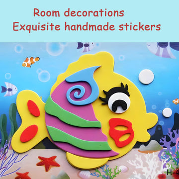 K# 20Pcs 3D Eva Foam Sticker Puzzle Game Diy Cartoon Animal Learning Education Toys For Children. Cultivate Kid'S Three-Dimensio