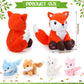 Hydren 5 Pcs Fox Plush Toy Set 14 Inch Mommy Fox Stuffed Animal With 4 Cute Plush Baby Foxes In Tummy Soft Cuddly Fox Plushies F