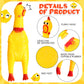 Honoson 50 Pcs Rubber Chickens Squeak Screaming Chicken Novelty Bulk Dog Toys For Pets Dogs Adults, 6.3 Inch(Yellow)