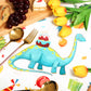 Tegeme 1 Pcs Dinosaur Plastic Tablecloth Dinosaur Party Table Cover 54 X 108 Inch Disposable Waterproof Dino Print Table Cloth F