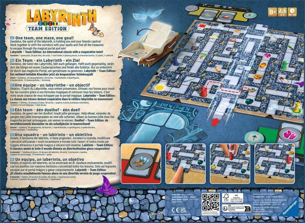 Ravensburger Labyrinth Team Edition Board Game for Kids & Adults, Cardboard, Ages 8+, Model 27328