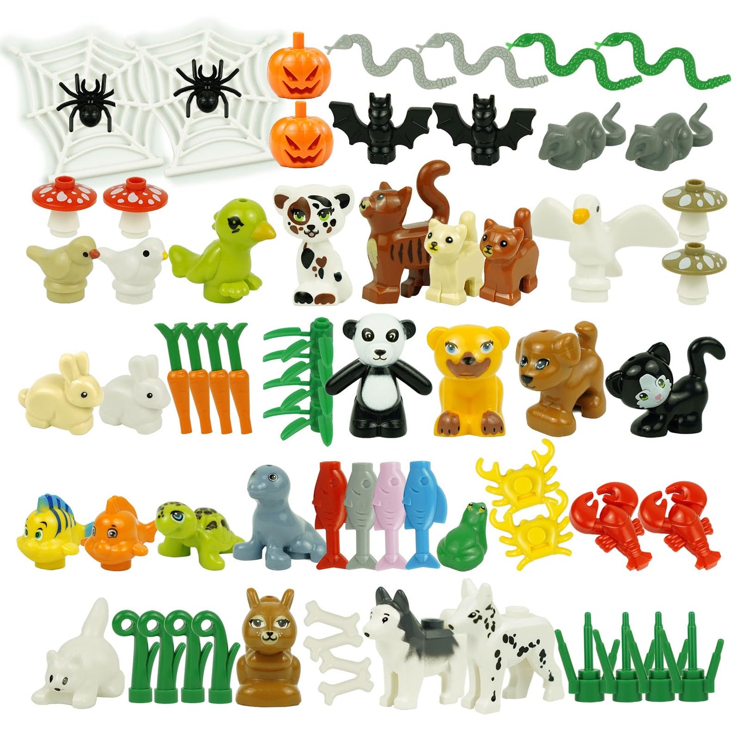 Friends Animals Figures Set, City Building Block Parts And Pieces, Farm Zoo Sea People Pets Animal Accessories Bricks Toy Gift For Kids, Educational Toys Fit With Major Brand