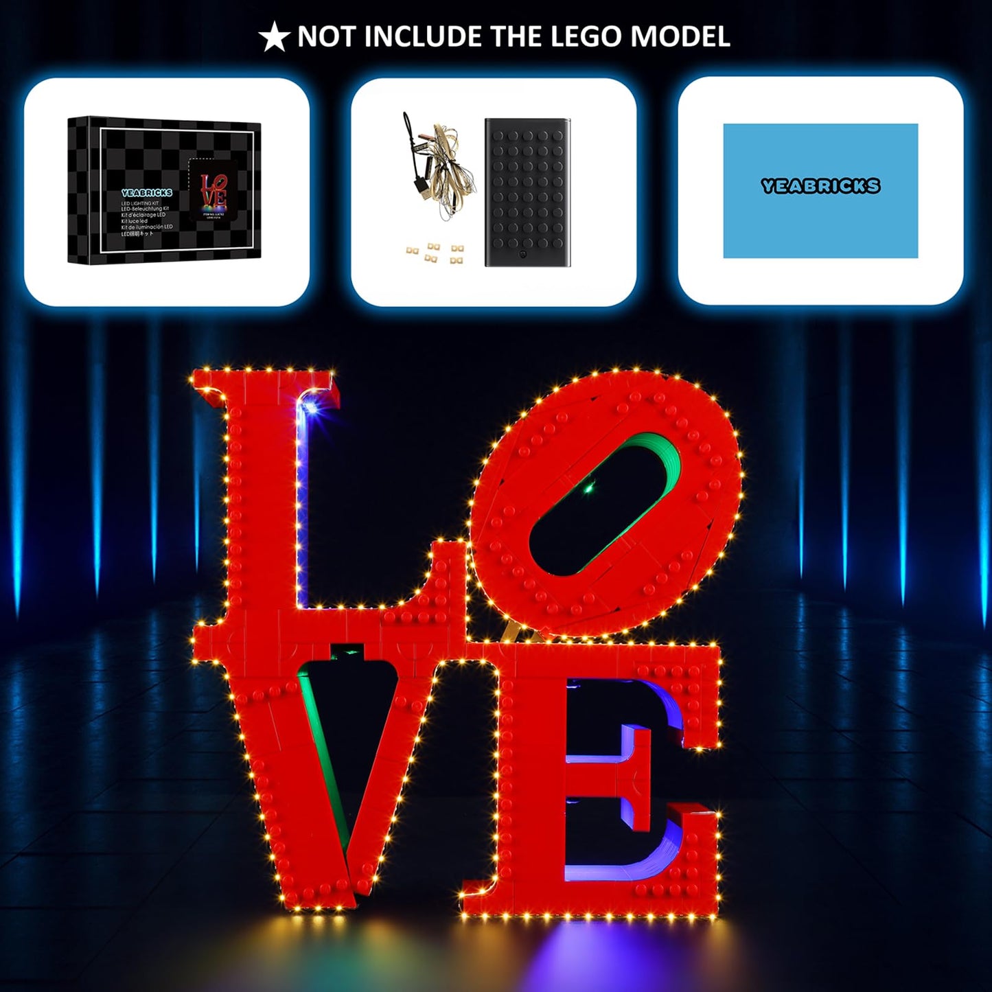 Yeabricks Led Light For 31214 Art Love Building Blocks Model (Building Set Not Included)