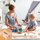 25 Pcs Wooden Dog Bone Track Connector, Wooden Train Connector Pieces Wooden Train Track Adapter Connector for Teens to Make Woo