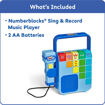 hand2mind Numberblocks Karaoke Microphone, Compact Blue Musical Toy, Model 96941 for Toddlers, Preschool Math Learning Activities
