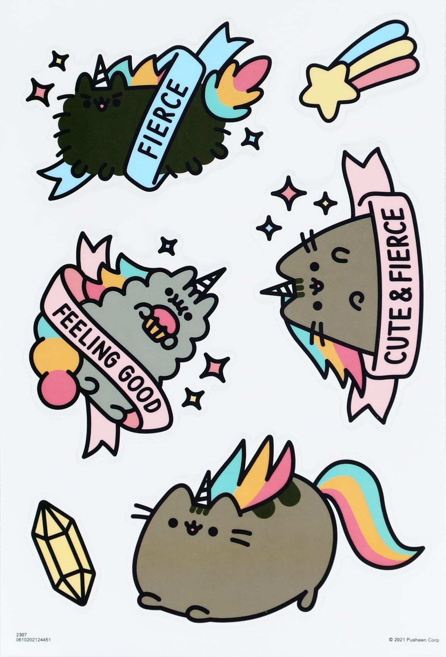 Trends International Pusheen Device Decals, 24-Pack, Vinyl, Multicolor, Model DC2017