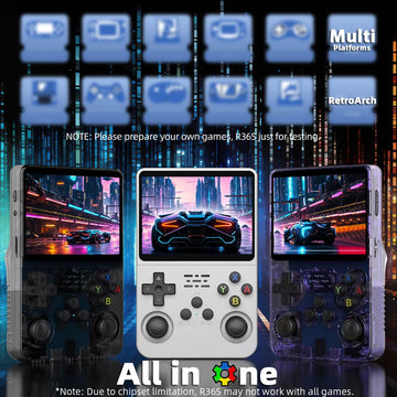 Fingerevo R36S Handheld Game Console 3.5-In 640 * 480 Ips Oca Screen 3200Mah Opensource System Black Transparent