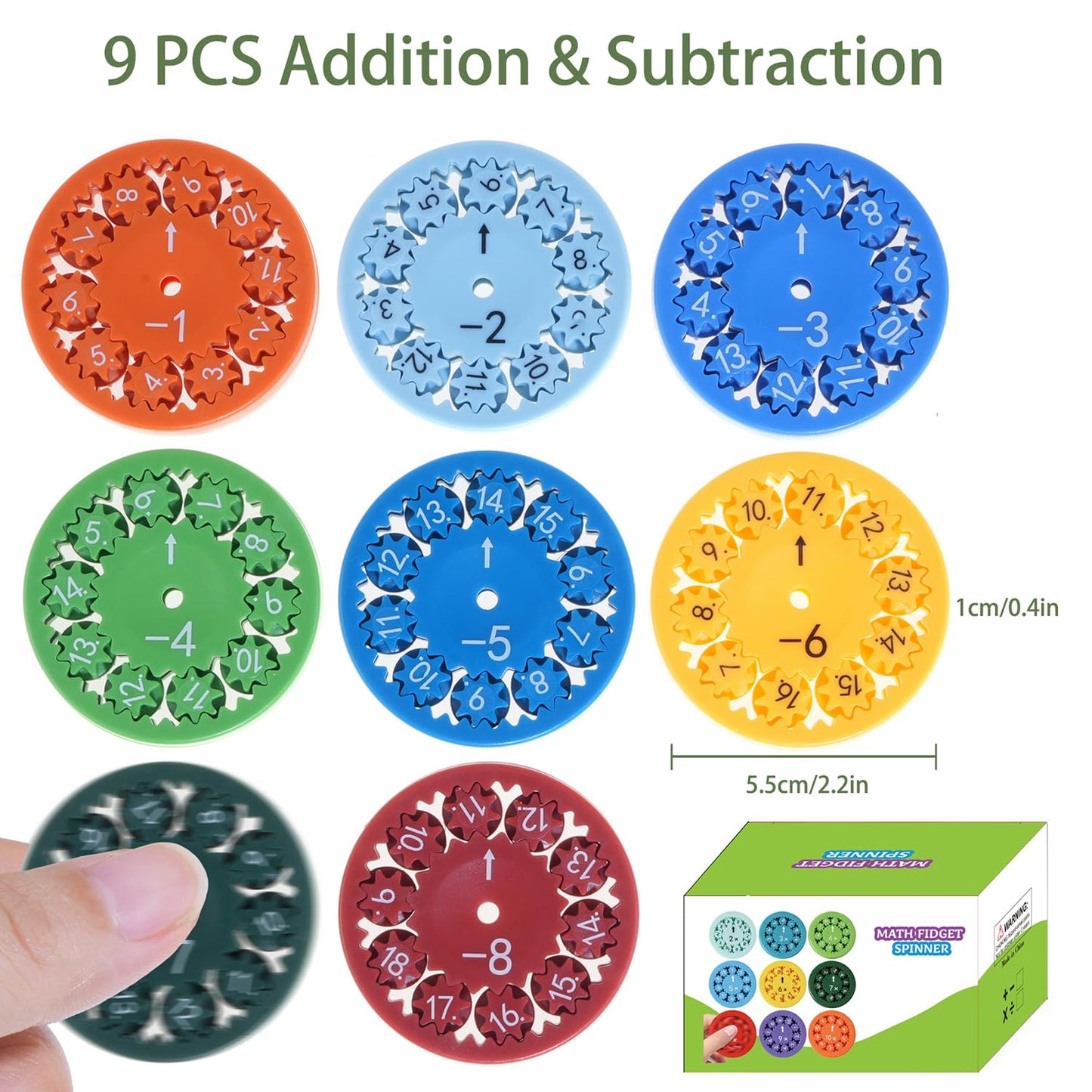 Math Fidget Spinners,Math Fact Fidget Spinner,Math Multiplication Fidget Toy,Math Fidget Toy Multiplication Fidget Spinner Toy F
