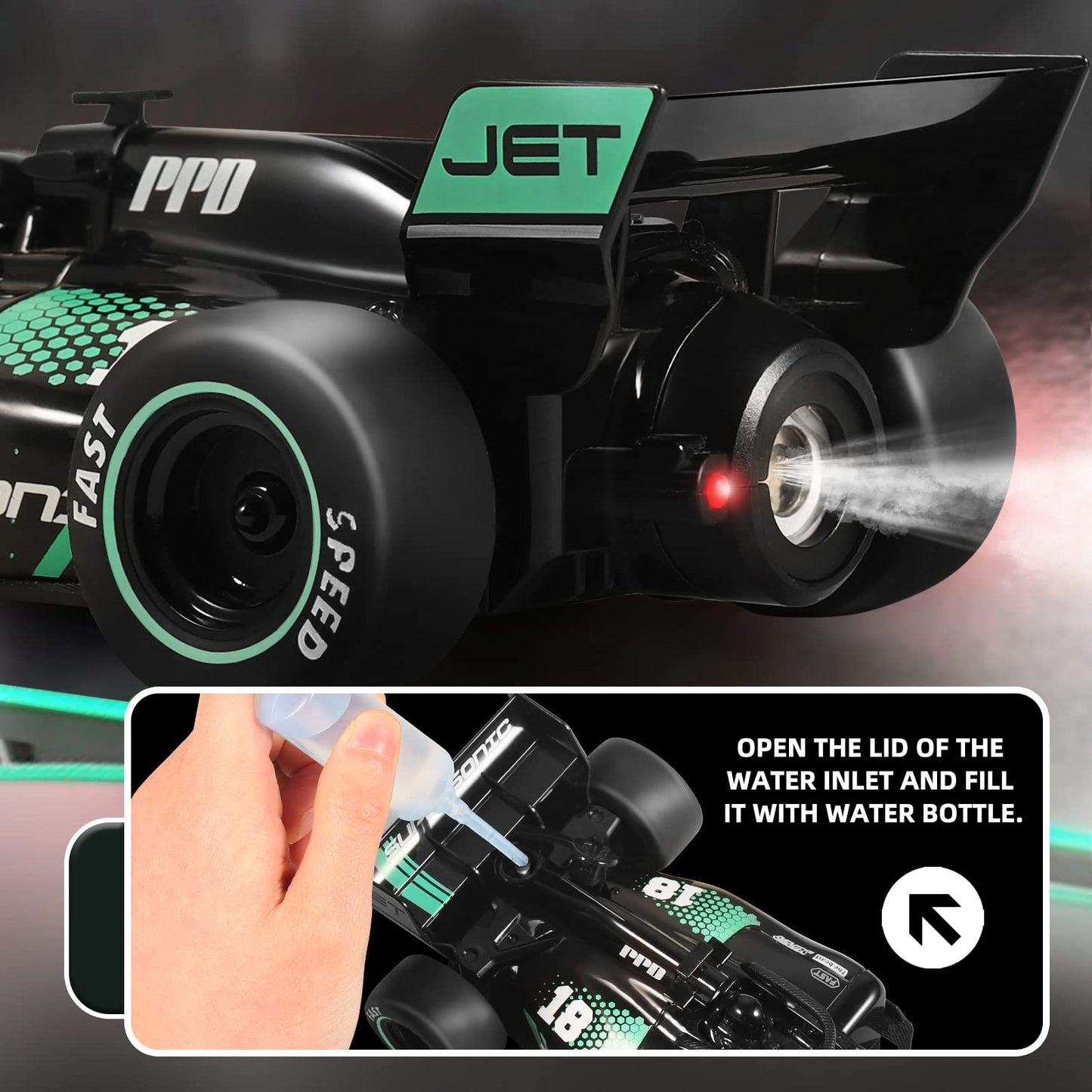 DOLIVE F1 Remote Control Car, 1:18 Rc Car for Boys Toys Age 6-8, Model RC Drift Cars Display Scale High-Speed Fast Hobby Racing