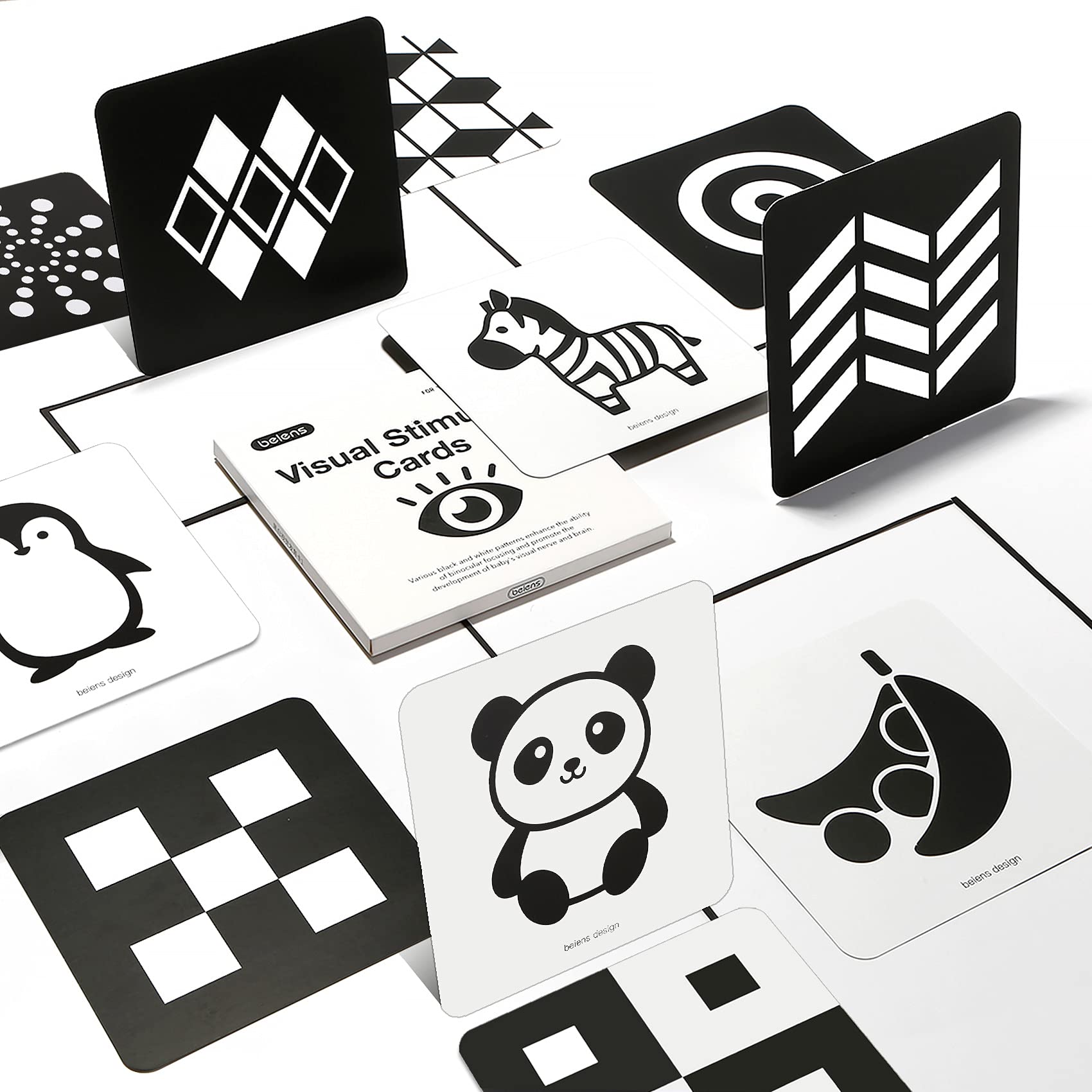 beiens High Contrast Baby Flashcards, Educational Visual Stimulation C ...