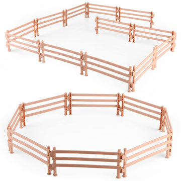 40Pcs Plastic Horse Fence Toys Farm Barn Corral Fencing Accessories Playset For Paddock Horse Stable Horse Figures, Horse Toys Panel Accessories Gift For Toddlers Kids