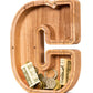 Summidate Wooden Letter Piggy Bank| Piggy Bank For Boys Girls Toddler| Alphabet C Money Bank| Coin Bank Birthday Gift For Kids|2024 Graduation Money Box (C)