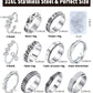 Mucal Fidget Rings For Anxiety 8Pcs Stainless Steel Spinner Ring Anti Anxiety Ring Spinning Moon Star Cool Stress Relieveing Rings For Women Men, Fidget Rings With Beads