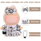 Handcrafted Doll Clothes Set for 15cm/17cm Dolls (No Doll)  Cute and enhanced Outfits Accessories  Stylish Clothes for Birthday Girls Boys Collectors (Black/White Dress + Bow + Bag) AK061GY