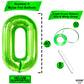 Giant, Light Green 0 Number Balloons - 40 Inch | Pair 0 Digit Balloon To Other | Light Green 0 Balloon For Birthday Party Supplies | Light Green Number 0 Balloon For Jungle Theme Birthday Decorations