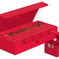 Ultimate Guard Superhive 550+, Deck Case For 550 Double-Sleeved Tcg Cards, Red, Compatible With Boulders, Magnetic Closure & Microfiber Inner Lining